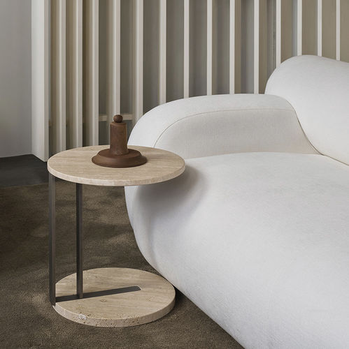 Table d'appoint contemporaine - RALF - MERIDIANI - en bois laqué brillant / en bois laqué mat / en marbre