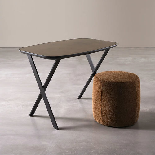Bureau sur pied - BURT - MERIDIANI - contemporain / en cuir / en bois laqué
