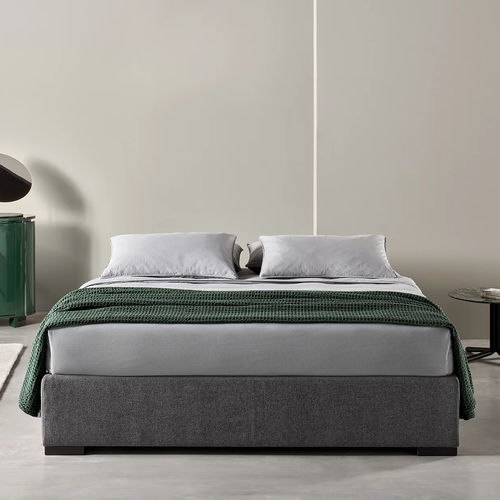 Lit double - DEREK - MERIDIANI - contemporain / tapissé / en tissu