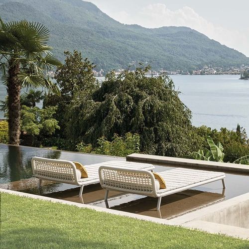 Bain de soleil contemporain - NOA OPEN AIR - MERIDIANI - en Batyline® / en corde / en aluminium peint