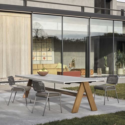 Chaise de jardin contemporaine - TAI OPEN AIR  - MERIDIANI - d'extérieur / en tissu / en corde