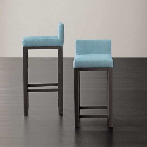 Chaise de bar contemporaine - KAGE - MERIDIANI - d'intérieur / en tissu / avec piètement en bois teinté