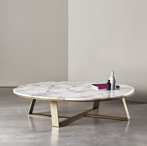 Table basse contemporaine - JUDD - MERIDIANI - en bois laqué mat / en bois laqué brillant / en marbre