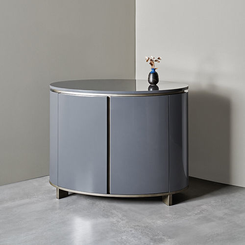 Buffet contemporain - ELLIOT - MERIDIANI - en laiton / en bois laqué brillant / en bois laqué mat