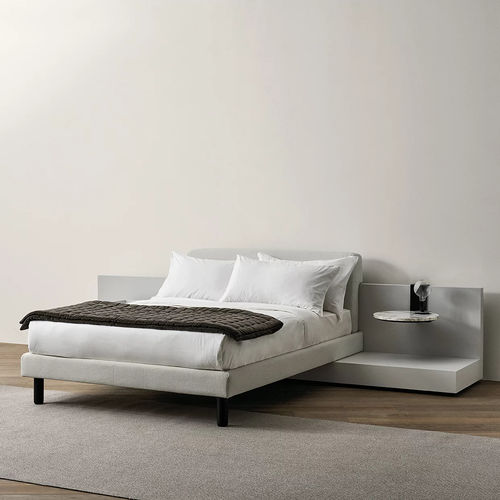 Lit double - CLIFF - MERIDIANI - simple / contemporain / tapissé