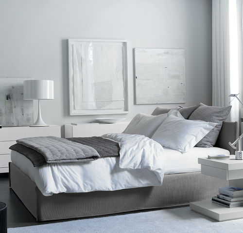 Lit double - FOX - MERIDIANI - simple / contemporain / tapissé