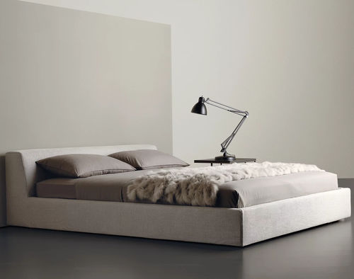 Lit double - LOUIS - MERIDIANI - simple / contemporain / tapissé