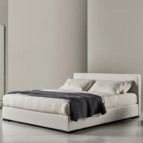 Lit double - STONE - MERIDIANI - simple / contemporain / tapissé