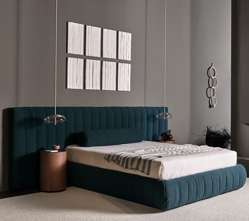 Lit double - TUYO - MERIDIANI - simple / contemporain / tapissé