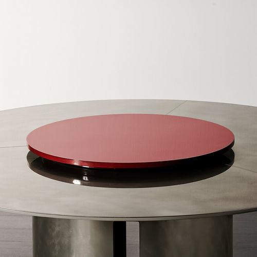 Plateau de table en laiton - LAZY SUSAN - MERIDIANI - en chêne / en marbre / en acier