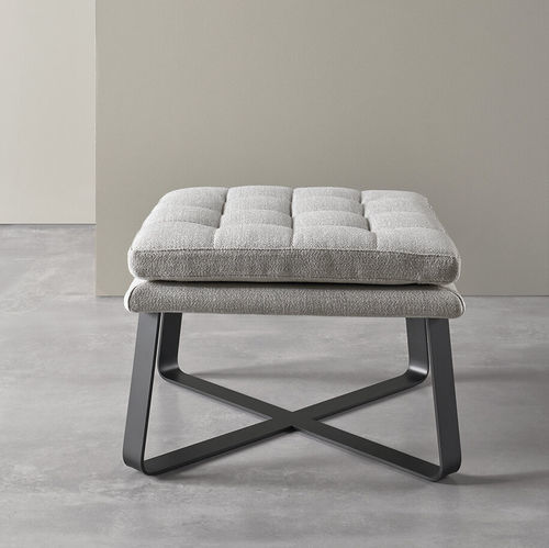 Ottoman contemporain - LOLYTA - MERIDIANI - en métal / en cuir / en tissu