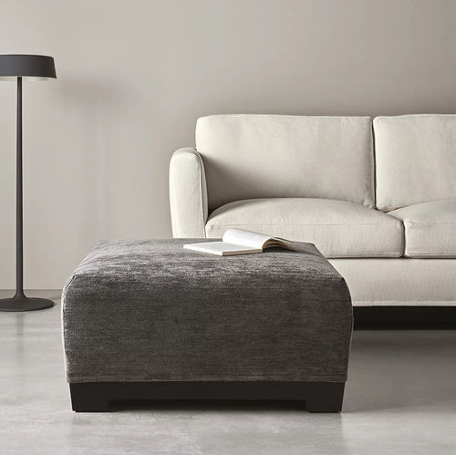 Pouf contemporain - ALLEN - MERIDIANI - en cuir / en tissu / carré
