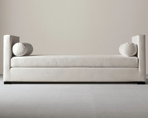 Méridienne contemporaine - BELMON - MERIDIANI - en tissu / en cuir / en hêtre