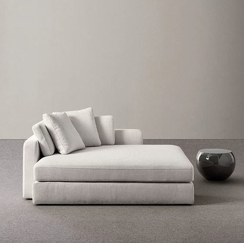 Méridienne contemporaine - HAROLD - MERIDIANI - en tissu / en bois / avec piètement en ABS