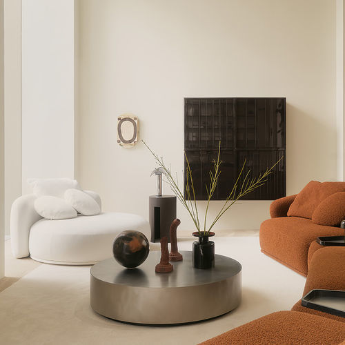 Table basse contemporaine - BELT - MERIDIANI - en verre / en chêne / en bois laqué