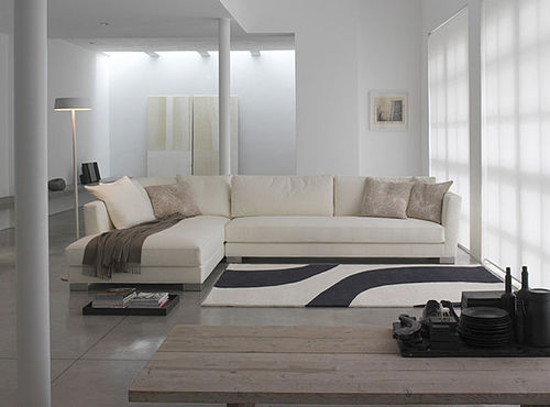 Canapé d'angle - LINK  - Verzelloni - contemporain / en coton / beige
