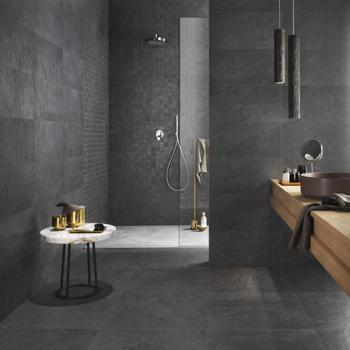 Carrelage en grès cérame - DARK FLOW - LEA CERAMICHE - poli / finition naturelle / structure