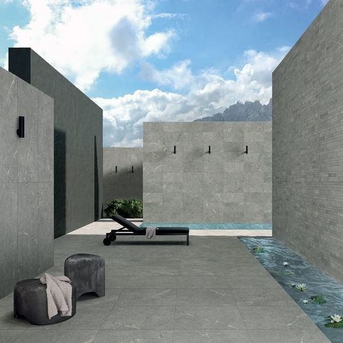 Carrelage en grès cérame - GRAY - LEA CERAMICHE - en céramique / finition naturelle / bouchardé