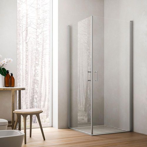 Paroi de douche battante - SOHO QW - GLASS 1989 - d'angle / d'angle / en verre trempé