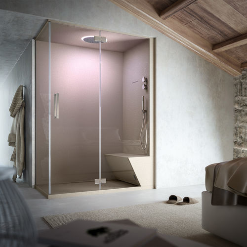 Cabine de douche à vapeur - NONSOLODOCCIA HOME - GLASS 1989 - multifonction / cascade / en verre trempé