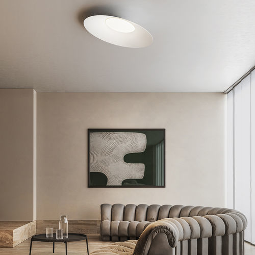 Plafonnier contemporain - KATE - Kundalini - conique / en aluminium / en opale