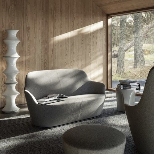 Canapé compact - Harbor - B&B Italia - contemporain / en tissu / en cuir