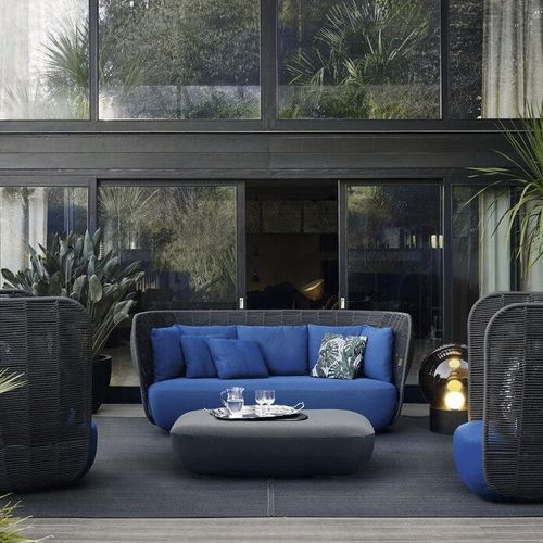 Canapé contemporain - Bay - B&B Italia - de jardin / en tissu / avec accoudoirs