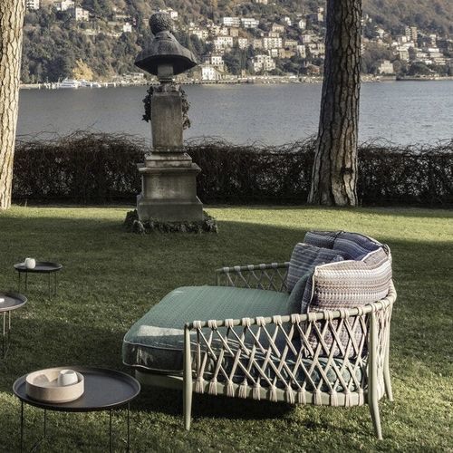 Chaise longue d'extérieur contemporaine - ERICA - B&B Italia - en tissu / en fonte d'aluminium / résidentielle