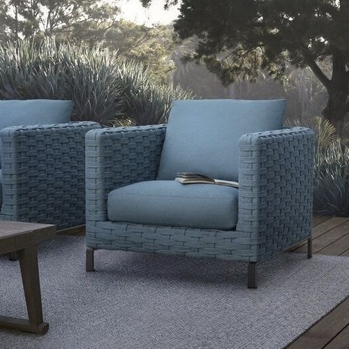 Fauteuil contemporain - Ray - B&B Italia - en tissu / en aluminium peint / en polyester