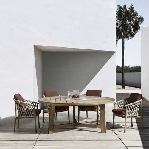 Chaise contemporaine - Ginestra - B&B Italia - d'extérieur / en tissu / en bois massif