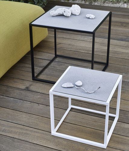 Table d'appoint contemporaine - Canasta '13 - B&B Italia - en grès cérame / avec piètement en acier / avec piètement en polyéthylène