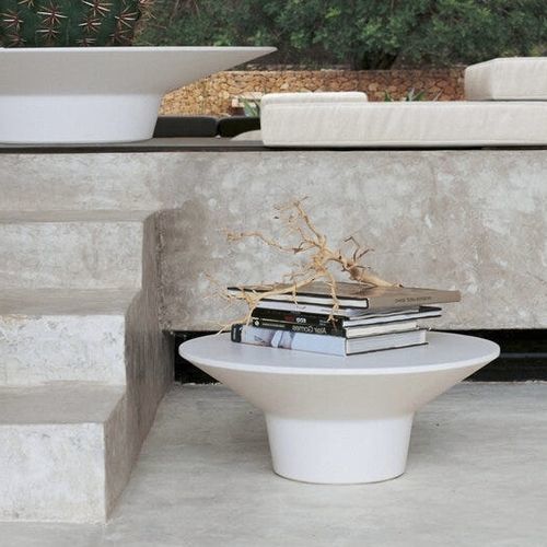 Table basse contemporaine - Springtime - B&B Italia - en CristalPlant® / avec piètement en cristal / ronde