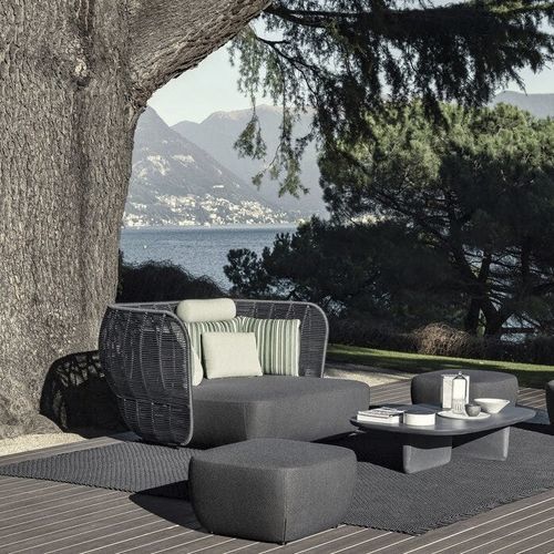 Pouf contemporain - Bay - B&B Italia - en tissu / rectangulaire / tapissé
