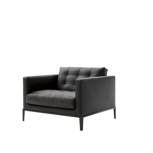 Fauteuil contemporain - Ac Lounge - B&B Italia - en tissu / en cuir / en acier