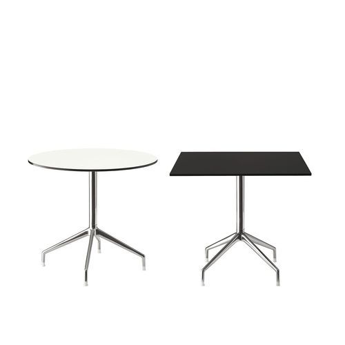 Table bistrot contemporaine - Sina - B&B Italia - en HPL / avec piètement en fonte d'aluminium / ronde