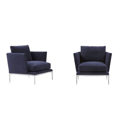 Fauteuil contemporain - B&B Atoll - B&B Italia - en tissu / en cuir / en acier