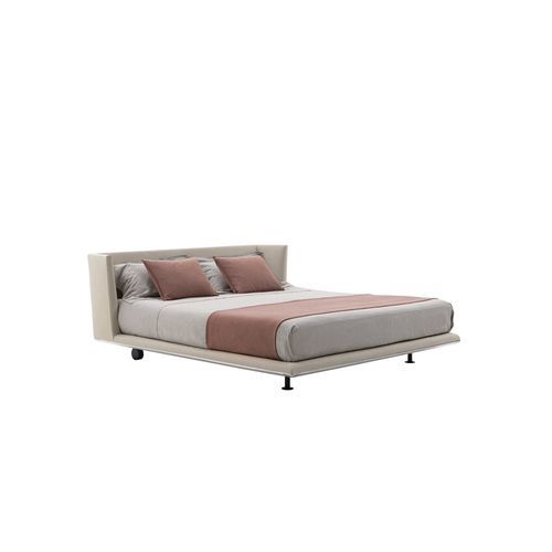 Lit double - Noonu - B&B Italia - contemporain / tapissé / avec tête de lit