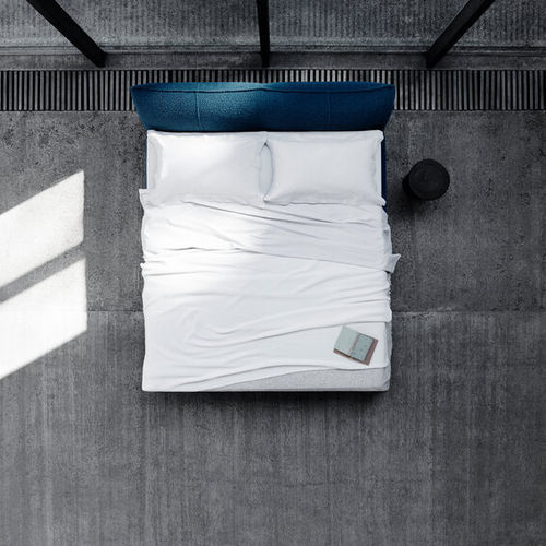 Lit double - Bamboletto - B&B Italia - contemporain / tapissé / avec tête de lit