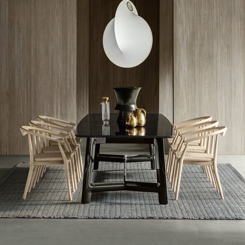 Table contemporaine - Alex - B&B Italia - en MDF / en verre / en marbre