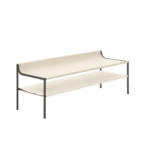 Banc contemporain - Quiet Lines - B&B Italia - en cuir / en acier / aluminium