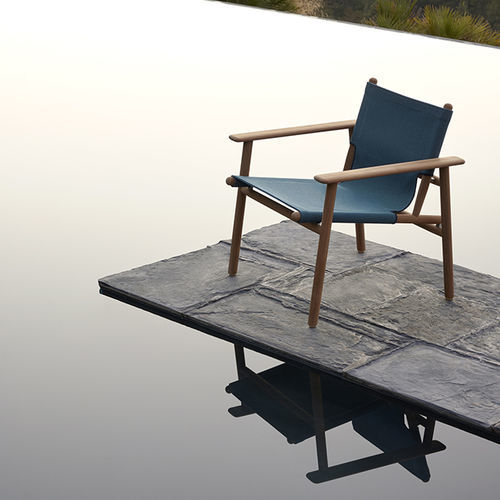 Fauteuil contemporain - Cordoba - B&B Italia - en tissu / en bois massif / en teck