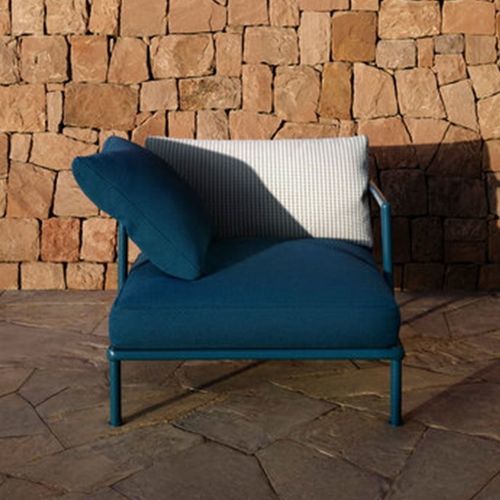 Fauteuil contemporain - Nooch - B&B Italia - en tissu / en fonte d'aluminium / en aluminium extrudé