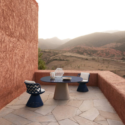 Table contemporaine - Allure O' - B&B Italia - en grès cérame / en ciment / avec piètement en ciment