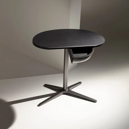 Table d'appoint contemporaine - Sir Vito - B&B Italia - en bois massif / en MDF / avec piètement en acier