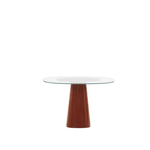 Table contemporaine - Allure O' Dot - B&B Italia - en verre trempé / avec piètement en acier / ronde