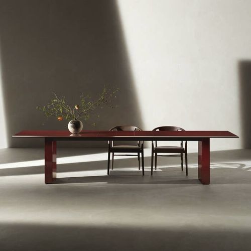 Table contemporaine - Assiale - B&B Italia - en HPL / en marbre / avec piètement en bois