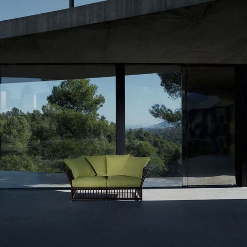 Canapé contemporain - SOFTCAGE - B&B Italia - d'extérieur / en polyester / avec coussin amovible