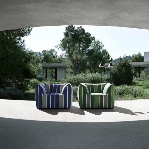 Fauteuil contemporain - La Bambola - B&B Italia - en fibre de polyester / en polyéthylène / imperméable