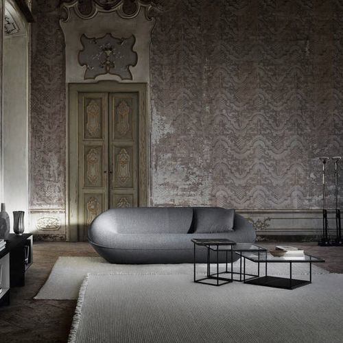 Canapé contemporain - Tortello - B&B Italia - en tissu / avec accoudoirs / vert