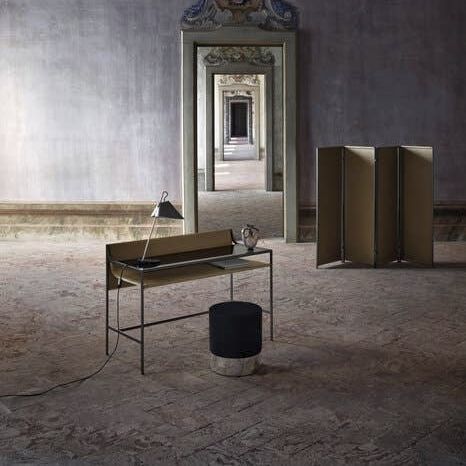 Bureau sur pied - QUIET LINES - B&B Italia - contemporain / en cuir / en verre